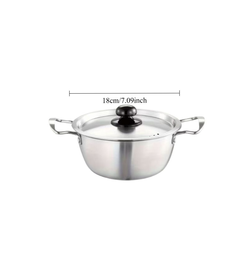 8.66 Inch Stainless Steel Soup Pot for Induction Cooker Instant Noodles Hot Pot Camping Outdoor - Image 5