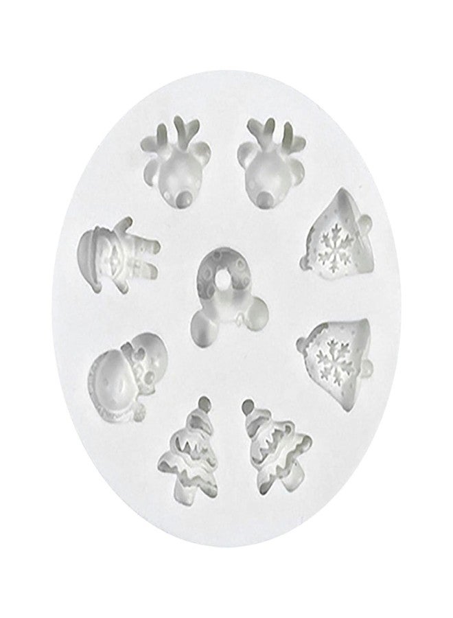 Skytail 9 Cavities Christmas Silicone Fondant Mould Mini Xmas Chocolate Candy Cake Molds Snowman Tree Santa Claus, Reindeer Baking Molds for Xmas New Year Party Cake Decor - Image 4