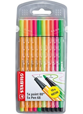 STABILO Point 88+Pen 68 Neon 10 Pack  - Image 2