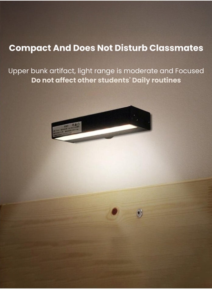 مودي مصباح قراءة LED محمول قابل لإعادة الشحن من MODI، مناسب للسكن الجامعي، أو السرير بطابقين، أو الخزانة، أو المكتب | مزود بمنفذ USB، مع خاصية التعتيم المستمر، لون أبيض طبيعي ٥٥٠٠ كلفن، مع حامل مغناطيسي، وهيكل معدني. - Image 3