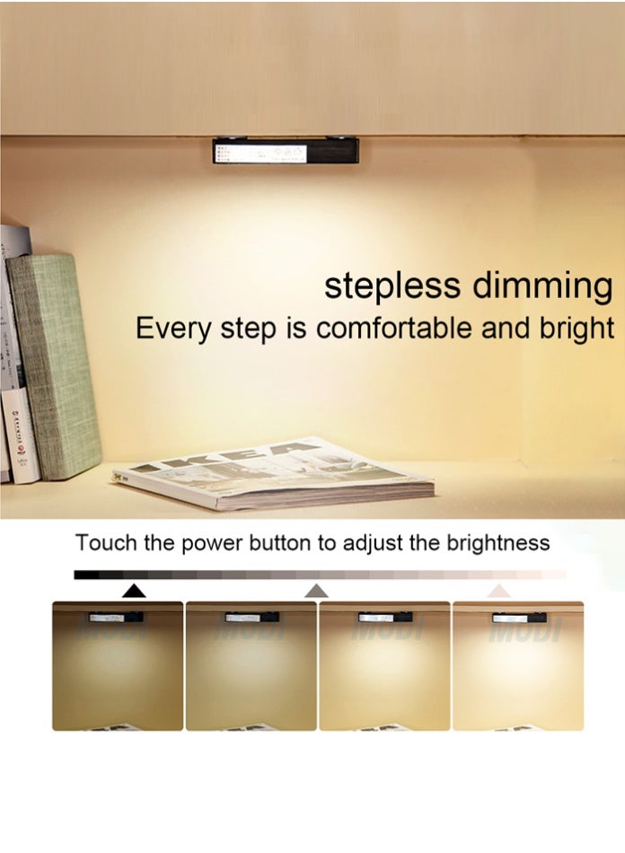 مودي مصباح قراءة LED محمول قابل لإعادة الشحن من MODI، مناسب للسكن الجامعي، أو السرير بطابقين، أو الخزانة، أو المكتب | مزود بمنفذ USB، مع خاصية التعتيم المستمر، لون أبيض طبيعي ٥٥٠٠ كلفن، مع حامل مغناطيسي، وهيكل معدني. - Image 5