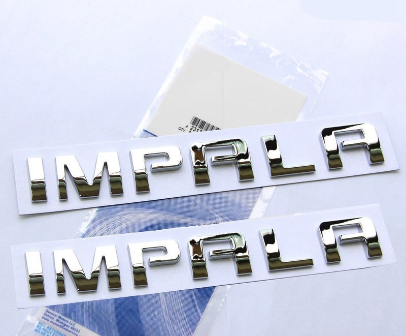 Yoaoo 2Pack OEM Impala Nameplate Letter Emblems 3D Logo Badges Glossy Compatible with Impala Chrome 22743583 - Image 4