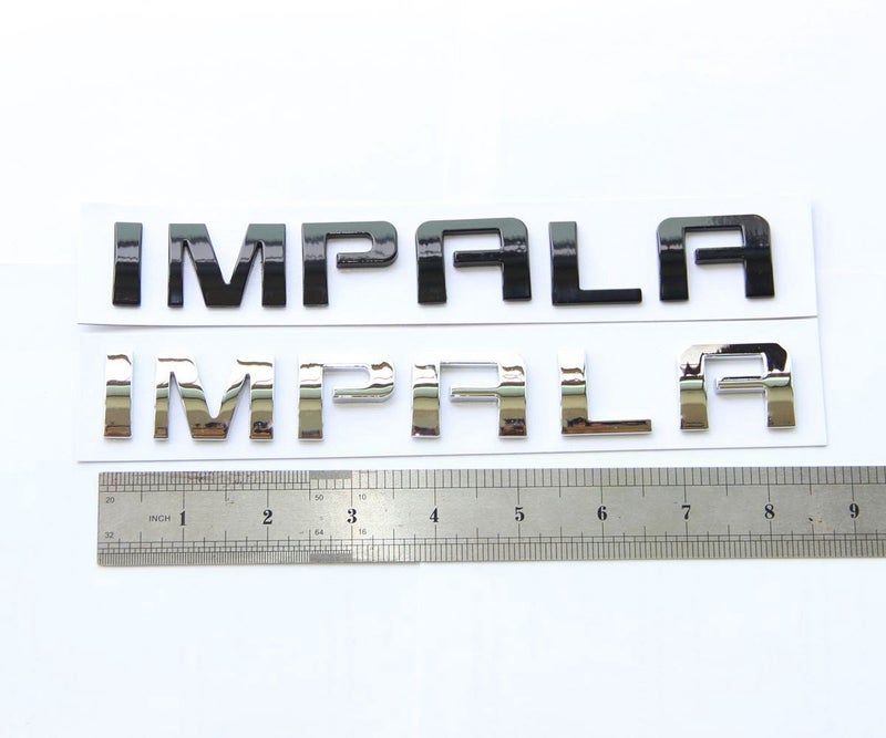 Yoaoo 2Pack OEM Impala Nameplate Letter Emblems 3D Logo Badges Glossy Compatible with Impala Chrome 22743583 - Image 2