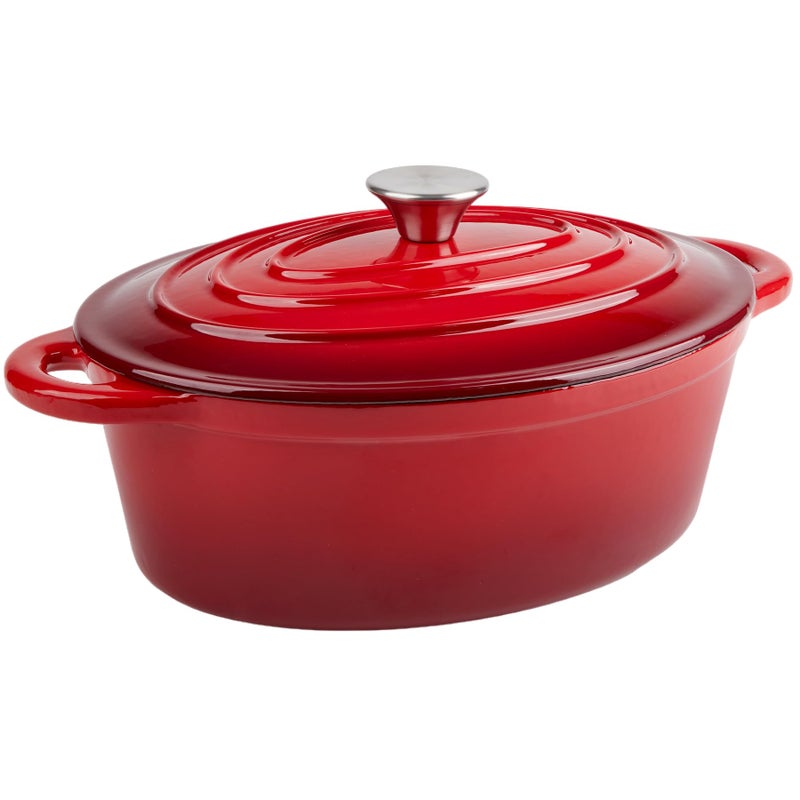 Alathote 5.5 Quart Oval Enameled Cast Iron Dutch Oven Pot With Lid  Oven Safe Up To 550 F & Dishwasher Safe  Sturdy Dutch Oven Cookware - Image 2