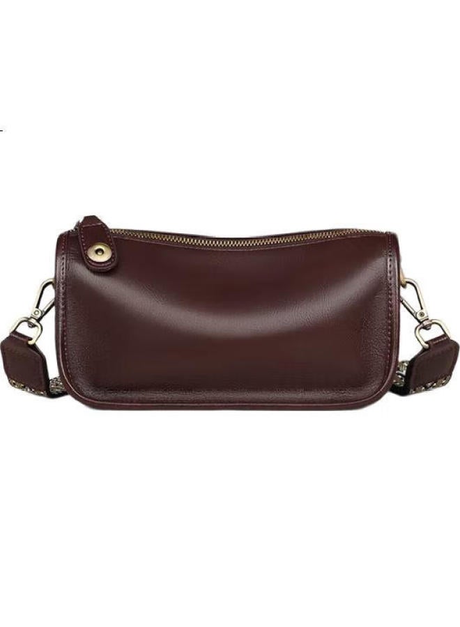 Viney Leather Handbag, Women'S Crossbody Dumpling Bag, Stylish Brand Shoulder Bag, Birthday Gift For Girlfriend, Qixi Festival And Valentine'S Day Present - Image 3