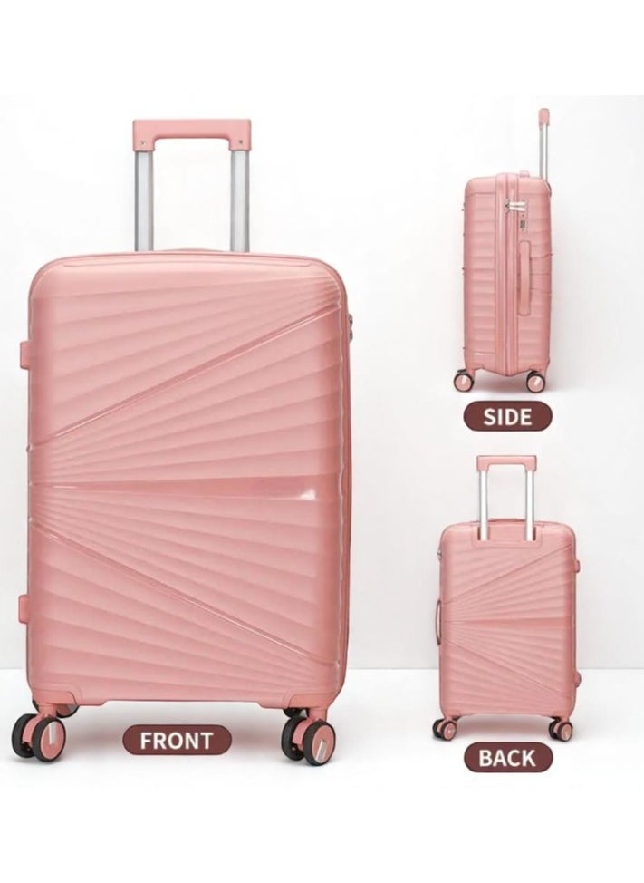 WDA Luggage Sets 3 Piece With Trolley Set With Lightweight Polypropylene Shell 8 Spinner Wheels For Travel  - Image 2