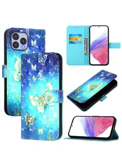For Wiko T60 3D Painting Horizontal Flip Leather Phone Case(Golden Butterfly)