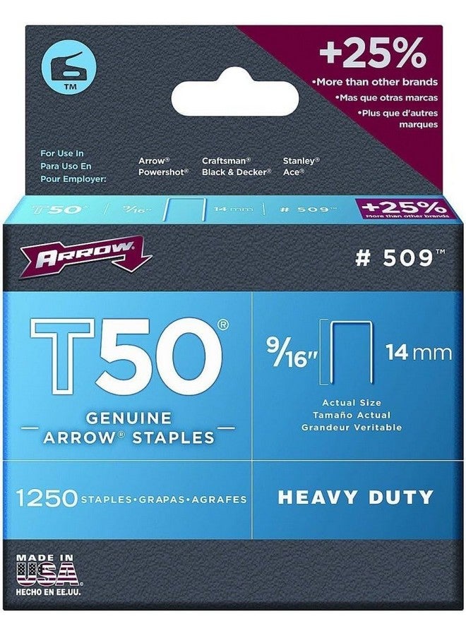 Arrow Fastener 509 Genuine T50 9/16-Inch Staples, 1,250/Pack, 4 Pack - Image 5