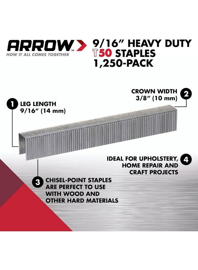 Arrow Fastener 509 Genuine T50 9/16-Inch Staples, 1,250/Pack, 4 Pack - Image 4