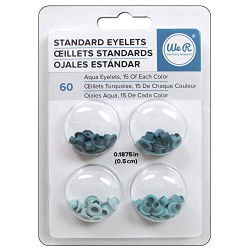 We R Memory Keepers We R Eyelets Standard 60/Pkg-Aqua - Image 1