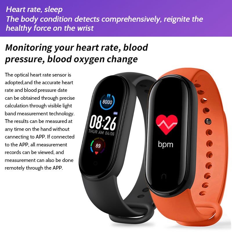 0.96-Inch Smart Bracelet BT Intelligent Watch Sport Fitness Tracker Blood Pressure Heart Rate Monitor Blood Oxygen Health Monitoring Two-way Lookup IP67 Waterproof Wristband - Image 4