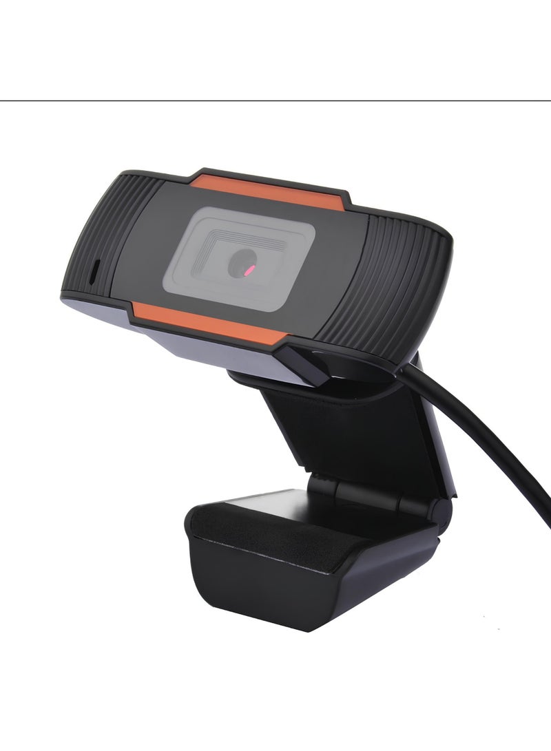 كاميرا ويب عالية الدقة HD 720P بجودة صوت نقية وعزل الضوضاء وتركيز يدوي لون أسود - Image 1
