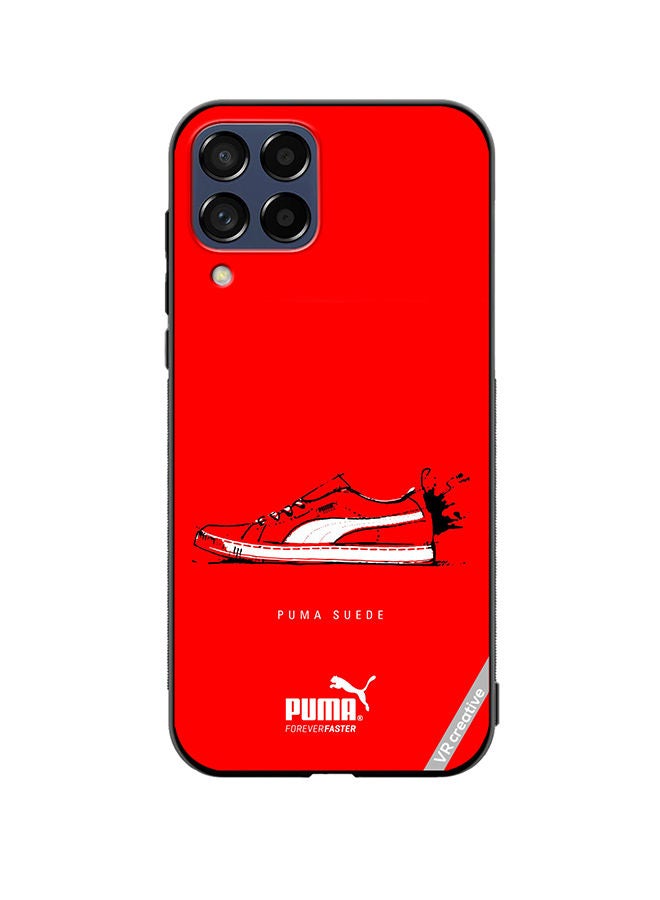 Protective Case Cover For Samsung Galaxy M33 Puma Suede Design Multicolour