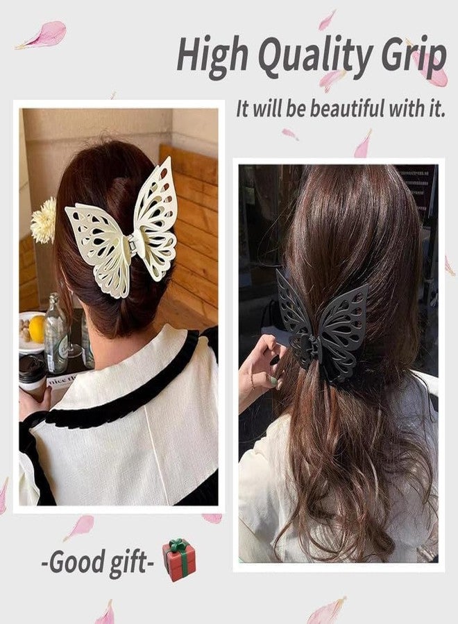 DIGALI ENTERPRISE Butterfly Hair Clips | Assorted Colours Matte Finish | Stylish Hair Claws for Thick & Medium Hair | Non-Slip Grip Hair Accessories for Women & Girls(set of-3) - Image 5