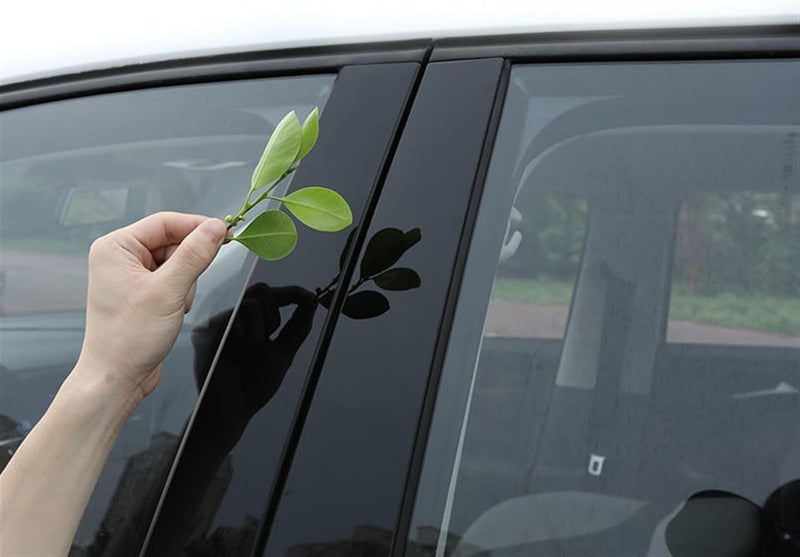 QASULER Black Window B C Pillars Protection Stickers for Polo - Image 2