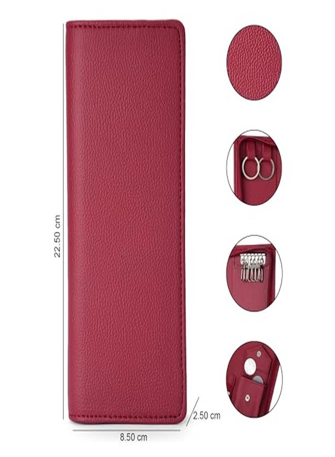 essart PU Leather Secure Zipper Key Holder Organizer Case Secure Organizer Case for Keys Travel Key Holder for Men & Women - Image 5