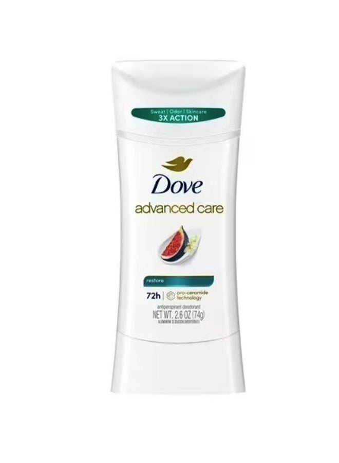 Dove Advanced Care Restore 72H 3X Action Sweat, Odor, Skincare Antiperspirant Deodorant 74G