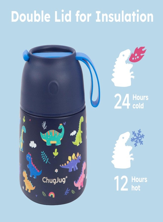 ChugJug Kids Soup Thermo for Hot Food - 18 oz Wide Mouth Insulated Food Jar with Spoon for Kids| Leakproof Stainless Steel Lunch Thermo Container for Hot Food,School Travel - Easy Carry (Blue Dinosaur) - Image 3