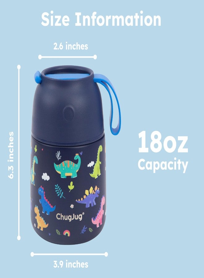 ChugJug Kids Soup Thermo for Hot Food - 18 oz Wide Mouth Insulated Food Jar with Spoon for Kids| Leakproof Stainless Steel Lunch Thermo Container for Hot Food,School Travel - Easy Carry (Blue Dinosaur) - Image 5