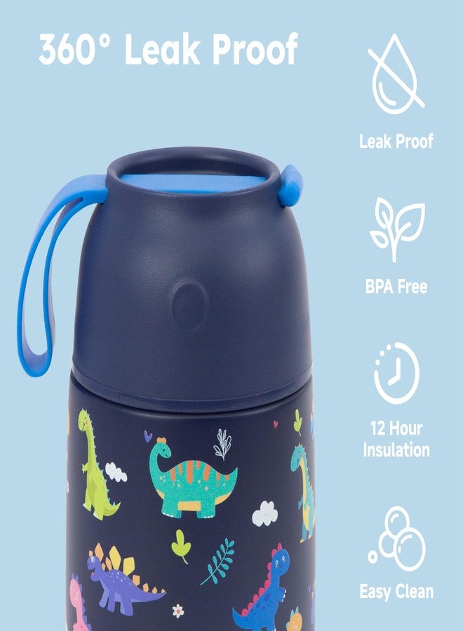 ChugJug Kids Soup Thermo for Hot Food - 18 oz Wide Mouth Insulated Food Jar with Spoon for Kids| Leakproof Stainless Steel Lunch Thermo Container for Hot Food,School Travel - Easy Carry (Blue Dinosaur) - Image 4