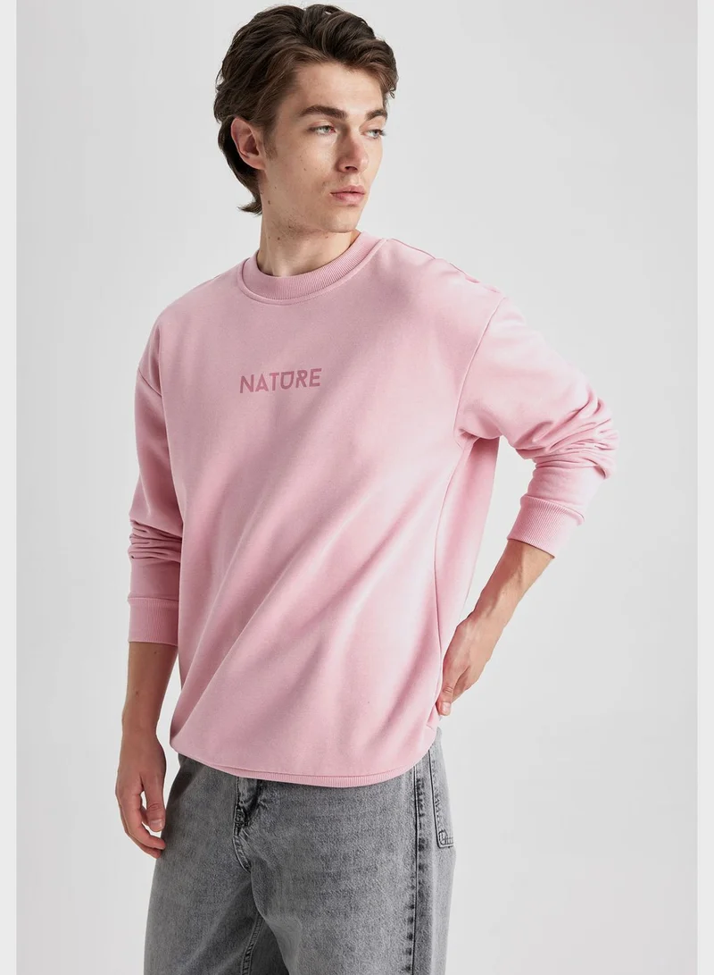 DeFacto Nature Printed Sweatshirt