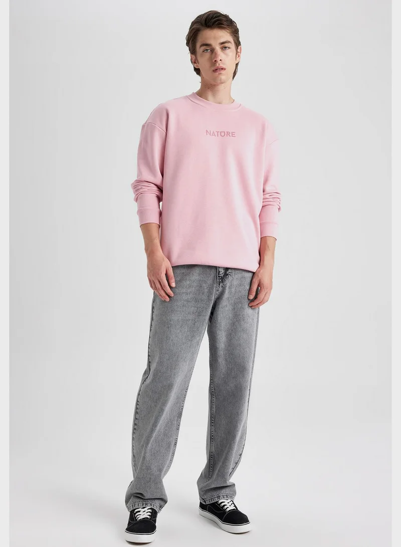 DeFacto Nature Printed Sweatshirt