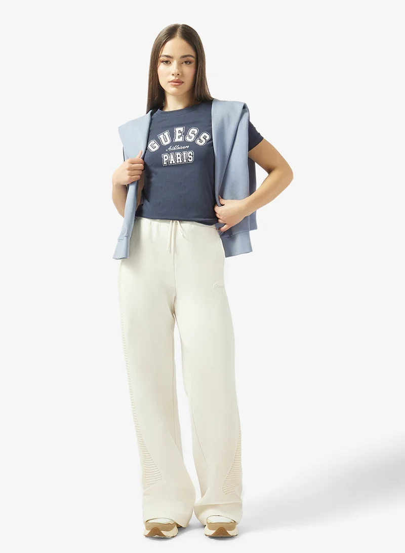 جس تيشيرت أنيتا بأكمام قصيرة ورقبة دائرية