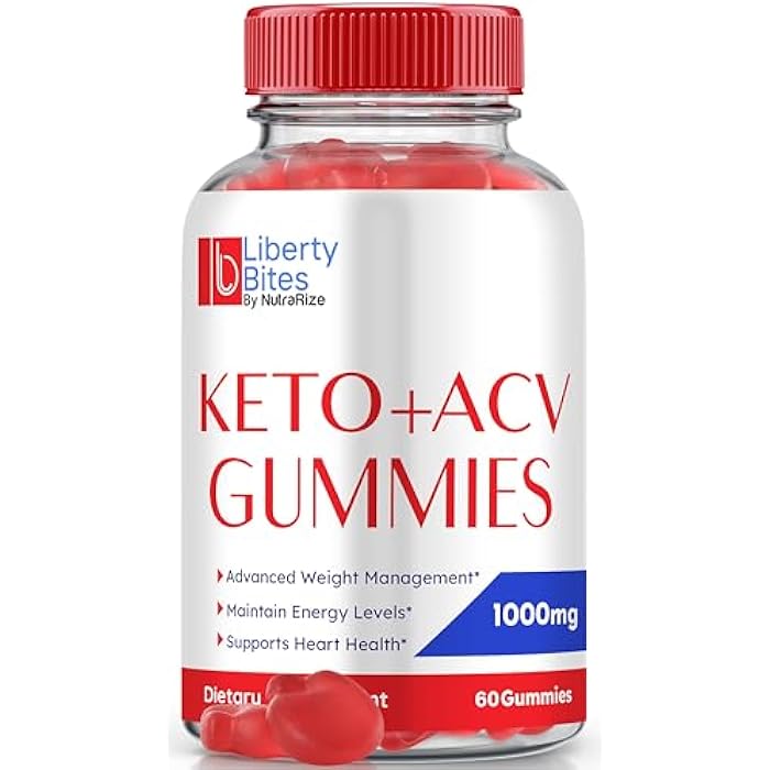 NutraRize Liberty Bites, Liberty Bites Keto ACV Gummies, All Natural Keto Plus ACV for Weight Loss, Apple Cider Vinegar Gummy, Premium ACV Keto Formula, Official LibertyBites Gomitas (60 Gummies) - Image 1