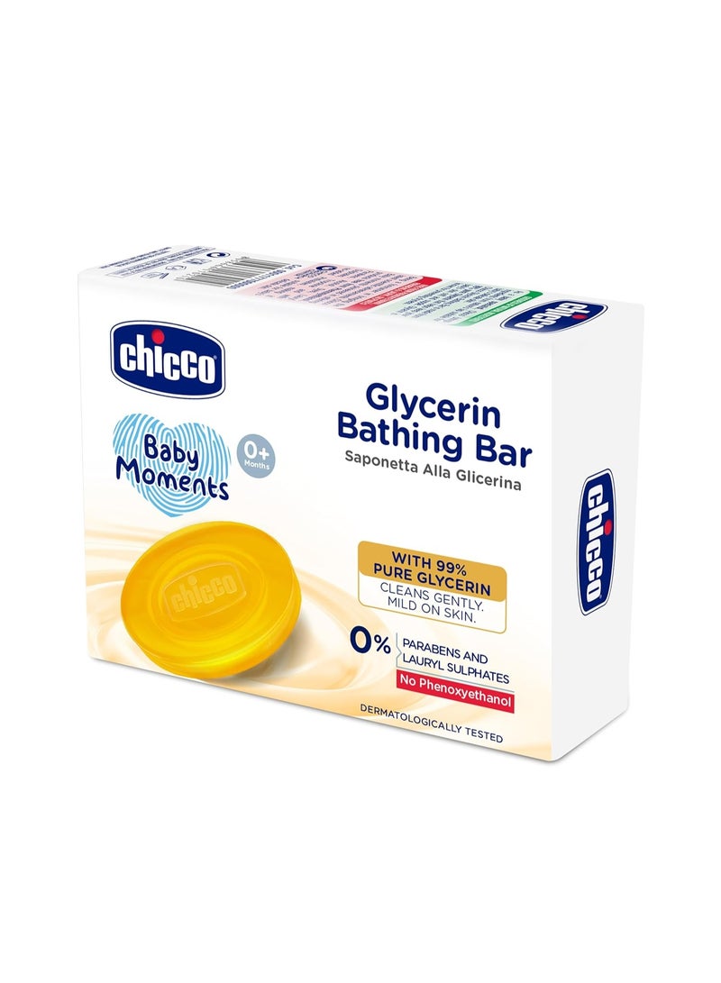 Chicco Baby Moments Glycerin Bathing Bar with 99% Pure Glycerin 75g - Image 1