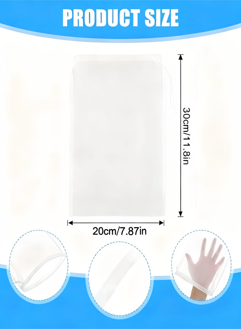 ميكو 3 قطع أكياس تصفية حليب الصويا، كيس فلتر عصائر 200 مش، قماش تصفية نايلون 20x30 سم، قابل لإعادة الاستخدام للقهوة الباردة وحليب المكسرات - Image 2