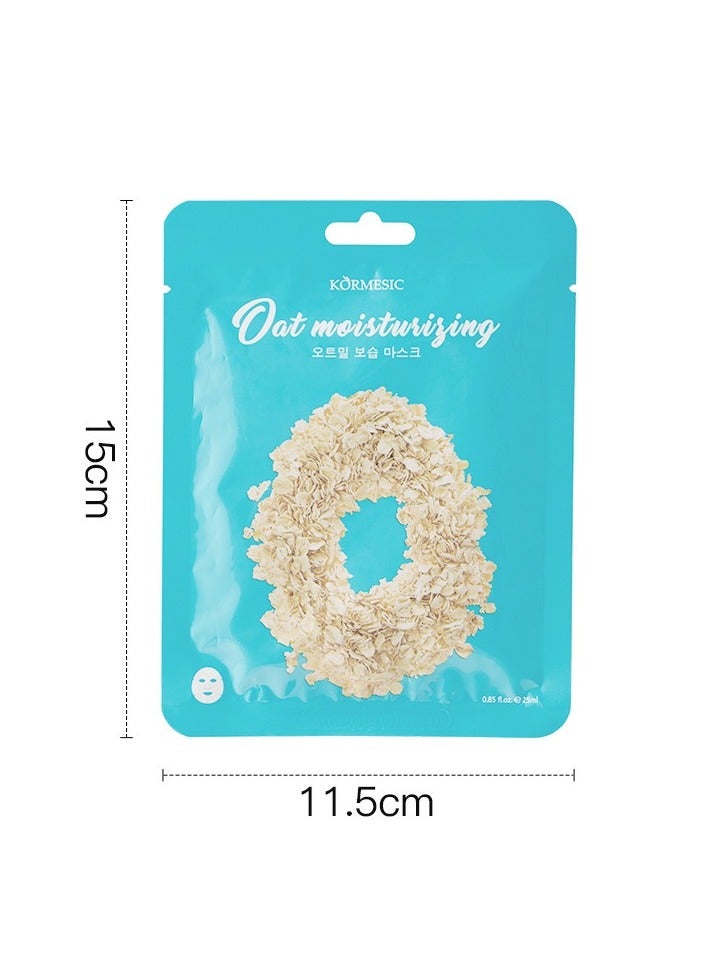 Kormesic 5 packs Oatmeal Facial Mask 25ml - Soothing & Hydrating - Image 2