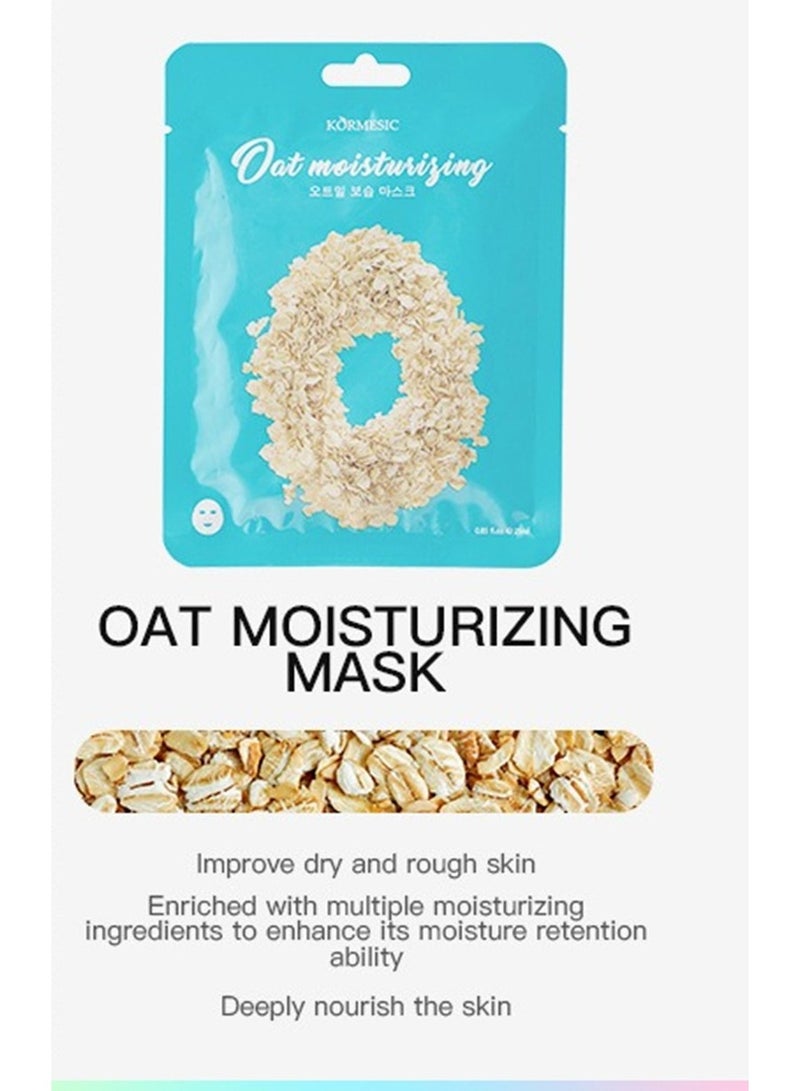 Kormesic 5 packs Oatmeal Facial Mask 25ml - Soothing & Hydrating - Image 3