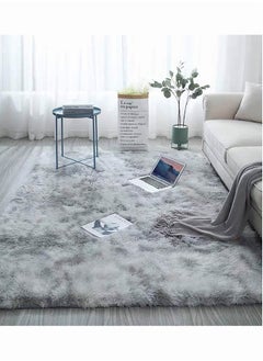 Reelyo Fuzzy Abstract Area Rugs for Bedroom Living Room Fur Rug for Kids Nursery Dorm Room Plush Throw Rug  Decorative Accent Rug for Indoor Home Floor Carpet Light Grey 160x200CM  - Image 5