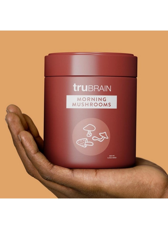 TruBrain Morning Mushrooms: Coffee Alternative with Superfoods & Adaptogens | USA-Grown Lion’s Mane, Chaga, Cordyceps, & Reishi Mushrooms | Natural Energy, Focus, and Immune Support - Image 5