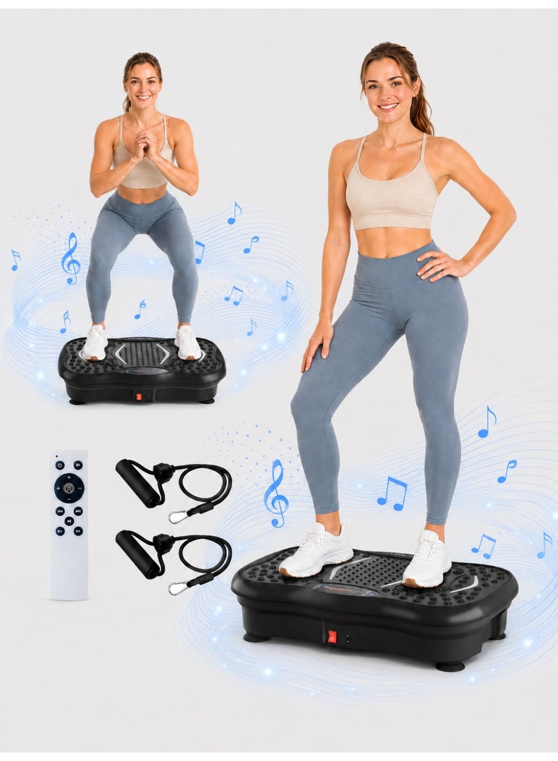 TANGBLIB Vibration Plate Exercise Machine for Home, Whole Body Vibration Platform with Resistance Bands, Portable Fitness Machine for Weight Loss, Muscle Activation & Relaxation, Quiet Home Workout Equipment for Women and Men - Image 1