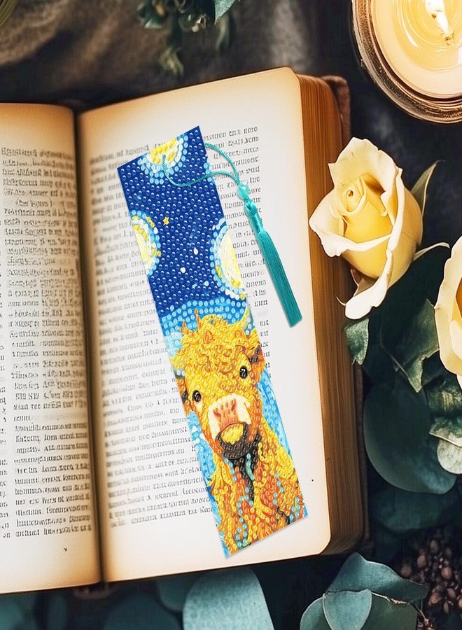 beinkmake 10Pcs Animals and Starry Sky 5D Diamond Art Bookmarks Cute Diamond DIY Painting Bookmarks Rhinestones Beaded Tassel Acrylic Bookmark for Adult Beginner Crafts - Image 5