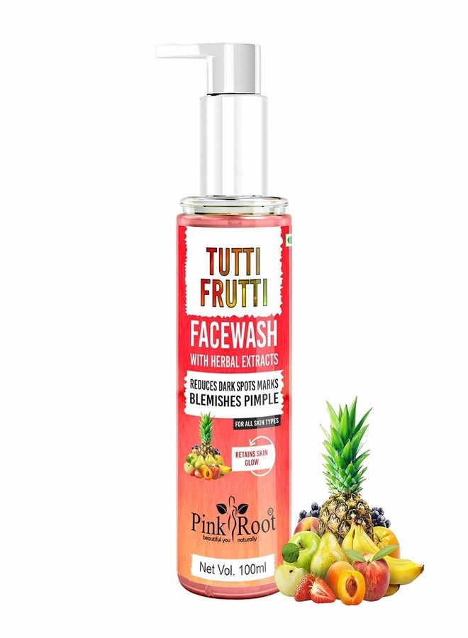 Pink Root Tutti Frutti Face Wash (100 ml) Helps in Oil Balancing, Oil Control, Tan Removes, Dark Spot Removal Suitable for Unisex Daily Skin Care Routine - Image 1