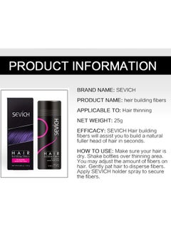 Sevich Hair Building Fibers Keratin Thicker Anti Hairs Loss Concealer Thickening Fiber Powders Growth Sevich 25G  - Image 3