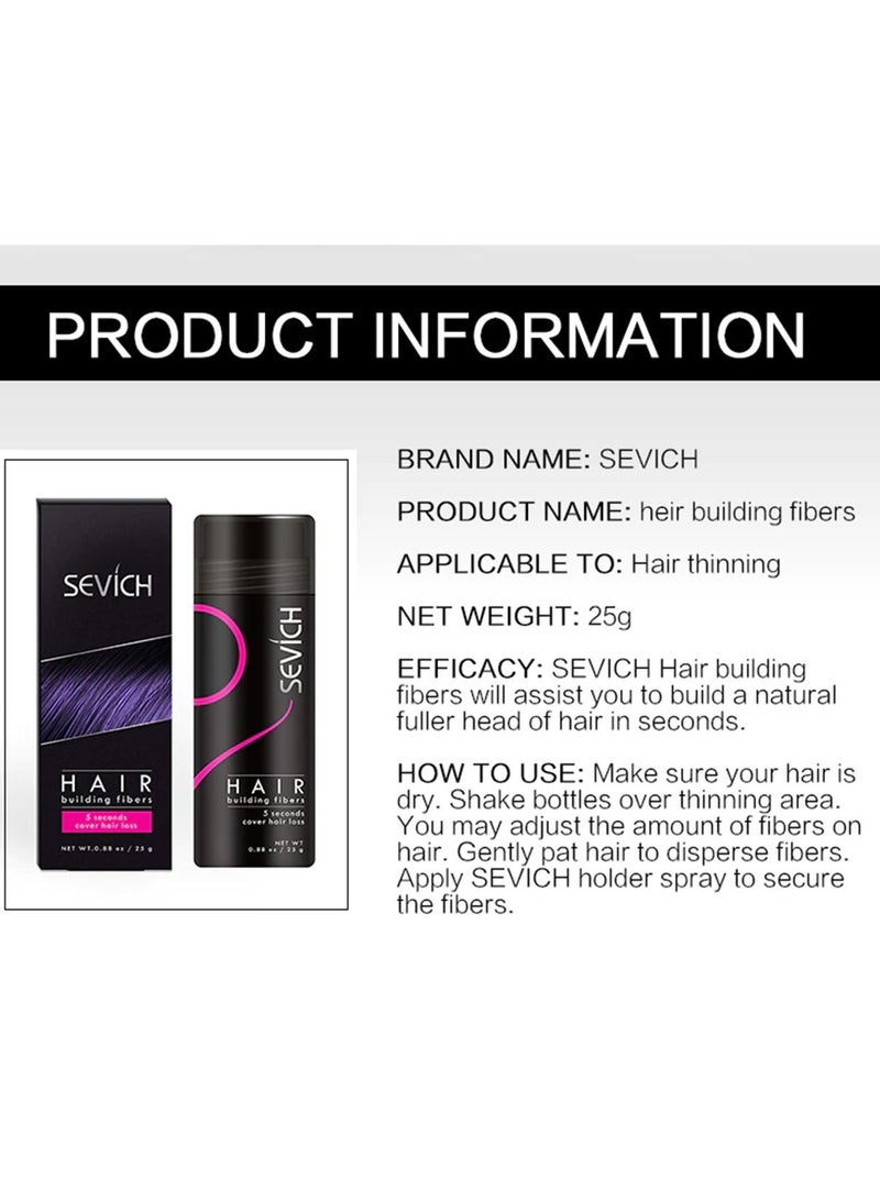 Sevich Hair Building Fibers Keratin Thicker Anti Hairs Loss Concealer Thickening Fiber Powders Growth Sevich 25G - Image 3