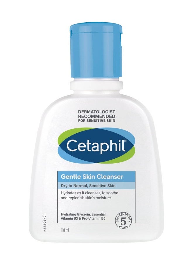 Cetaphil Gentle Skin Cleanser, 4 fl oz, Packaging May Vary 118ml + Moisturizing Cream Dry To Very Dry, Sensitive Skin 100grams  - Image 3
