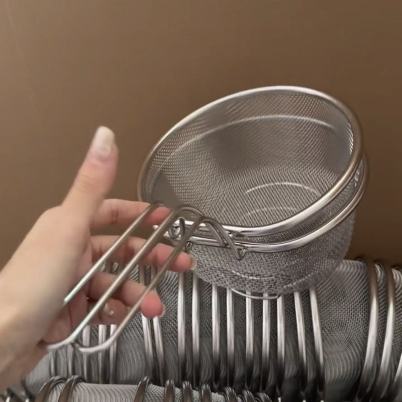 304 Stainless Steel Multi-Functional Round Fryer Basket with Anti-Splash Grid for Home and Commercial Use - Image 5