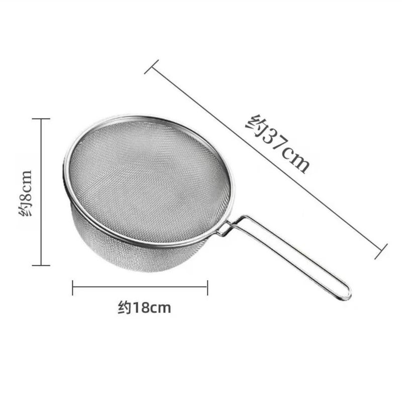 304 Stainless Steel Multi-Functional Round Fryer Basket with Anti-Splash Grid for Home and Commercial Use - Image 1