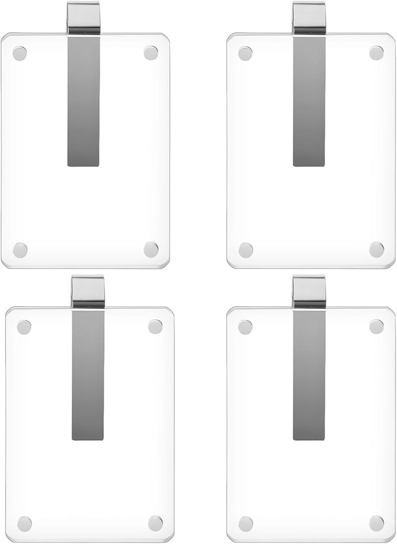 4 Acrylic Car Picture Holders, Visor Frames, DIY Refrigerator Magnet Frames, Travel Photo Holders, Simple Install, Clear Display - Image 1