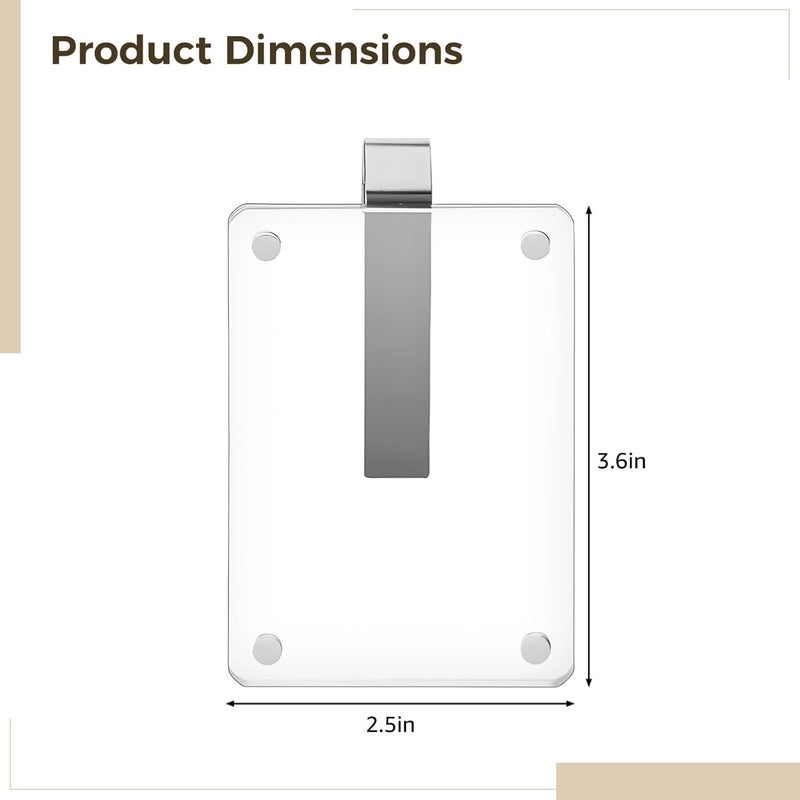 4 Acrylic Car Picture Holders, Visor Frames, DIY Refrigerator Magnet Frames, Travel Photo Holders, Simple Install, Clear Display - Image 4