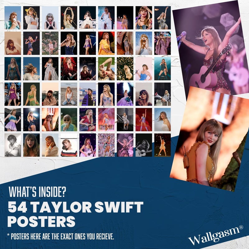 Wallgasm Football Collage Kit - Set of 54, 4 x 6 Inches Posters | Poster Set For Room, Wall Art for Bedroom, Gym, Office (Taylor Swift) - Image 1