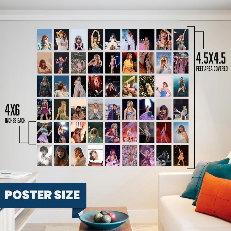 Wallgasm Football Collage Kit - Set of 54, 4 x 6 Inches Posters | Poster Set For Room, Wall Art for Bedroom, Gym, Office (Taylor Swift) - Image 3