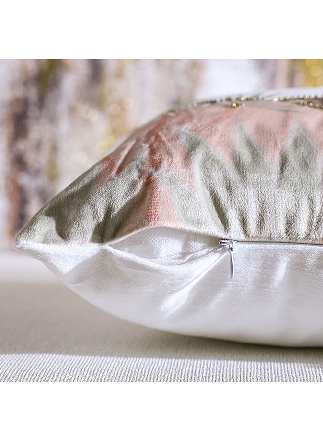 DANUBE HOME غطاء وسادة مخمل مطبوع بتصميم واحة اللمعان مع رقائق - متعدد الألوان - 30x50 سم | غطاء وسادة مخملية للكنبة لغرفة المعيشة، غرفة النوم 811500137749 - Image 3