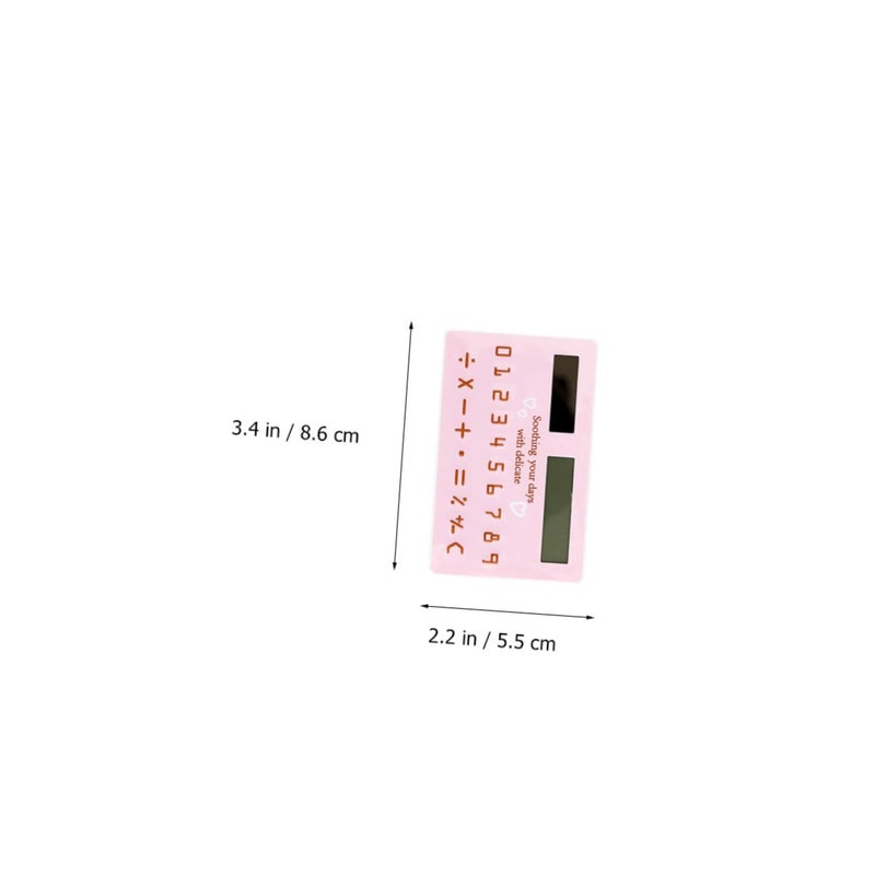 Ultra Thin Solar Pocket Calculator 2 Pack Mini Energy Saving for Students Office - Image 3