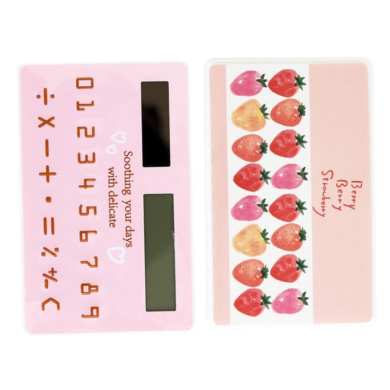 Ultra Thin Solar Pocket Calculator 2 Pack Mini Energy Saving for Students Office - Image 2
