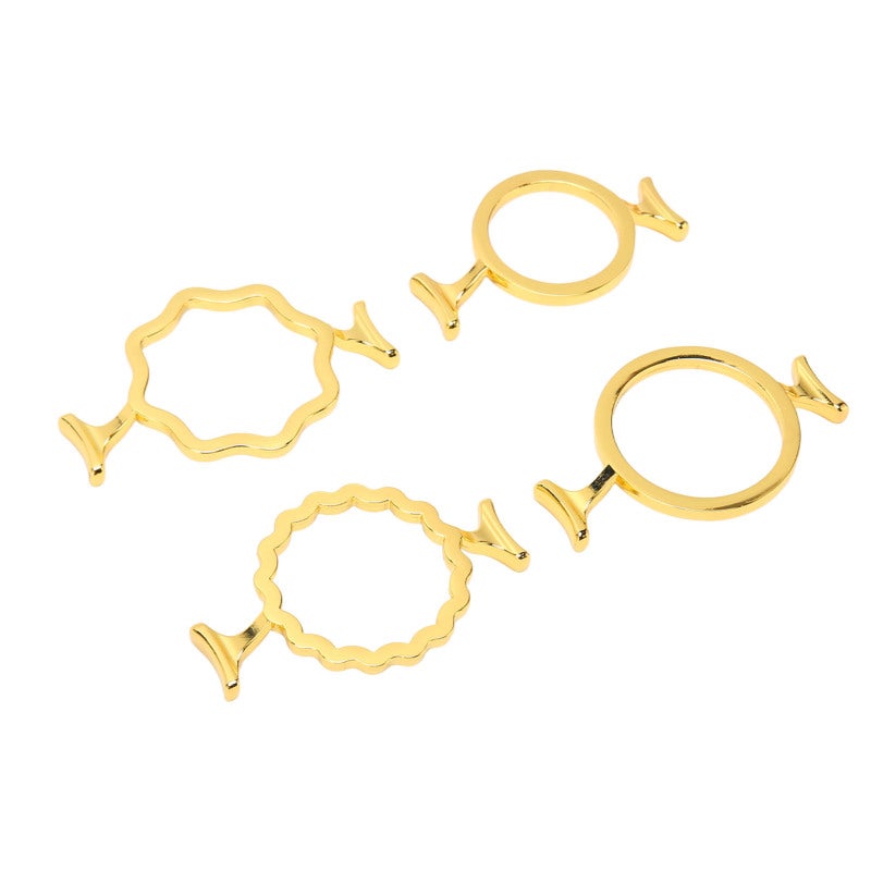 Wax Seal Molds 4 Pieces Zinc Alloy - Sturdy Durable Wax Seal Rings for Diy Card Making Wedding Invitations Envelopes - Image 5